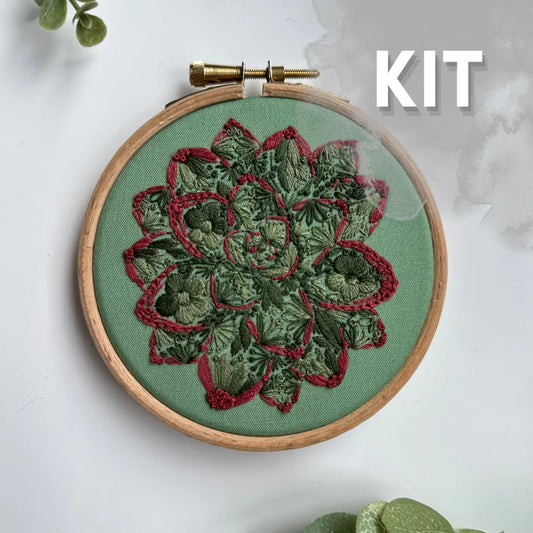 Sun-Kissed Succulent Mini Embroidery Kit