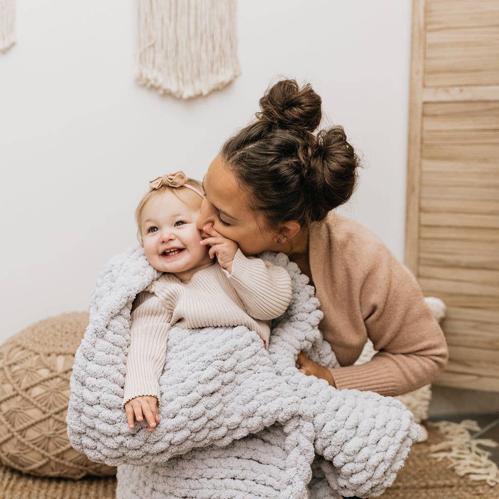 Honey | Handmade Chunky Knit Baby Blanket