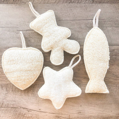 Natural Organic Loofah Bath and Kitchen Sponge: Star