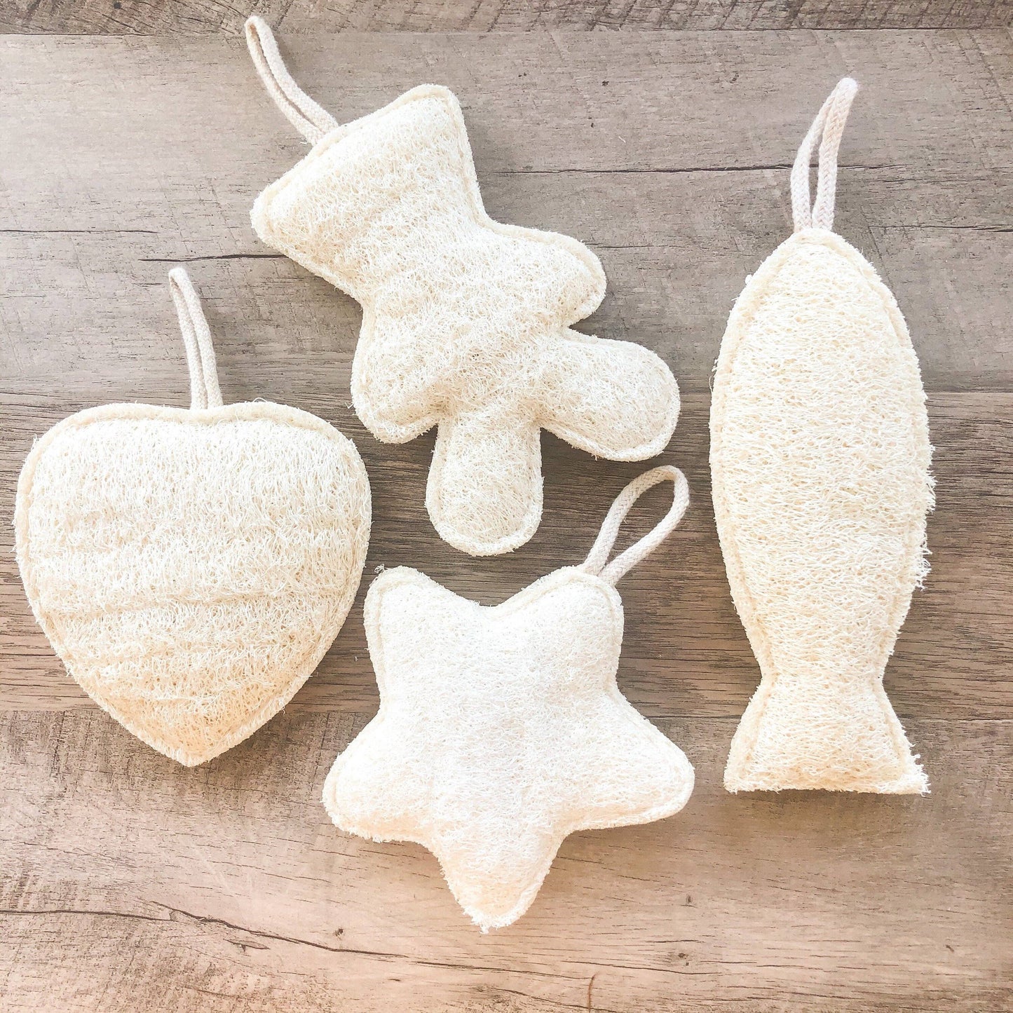 Natural Organic Loofah Bath and Kitchen Sponge: Heart