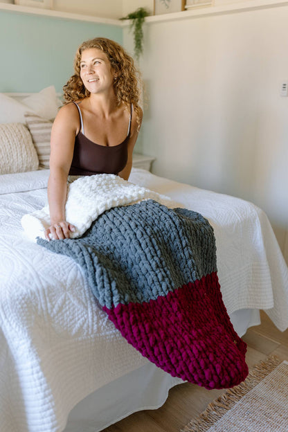 Kristina - Handmade Chunky Knit Blanket | Lap Throw