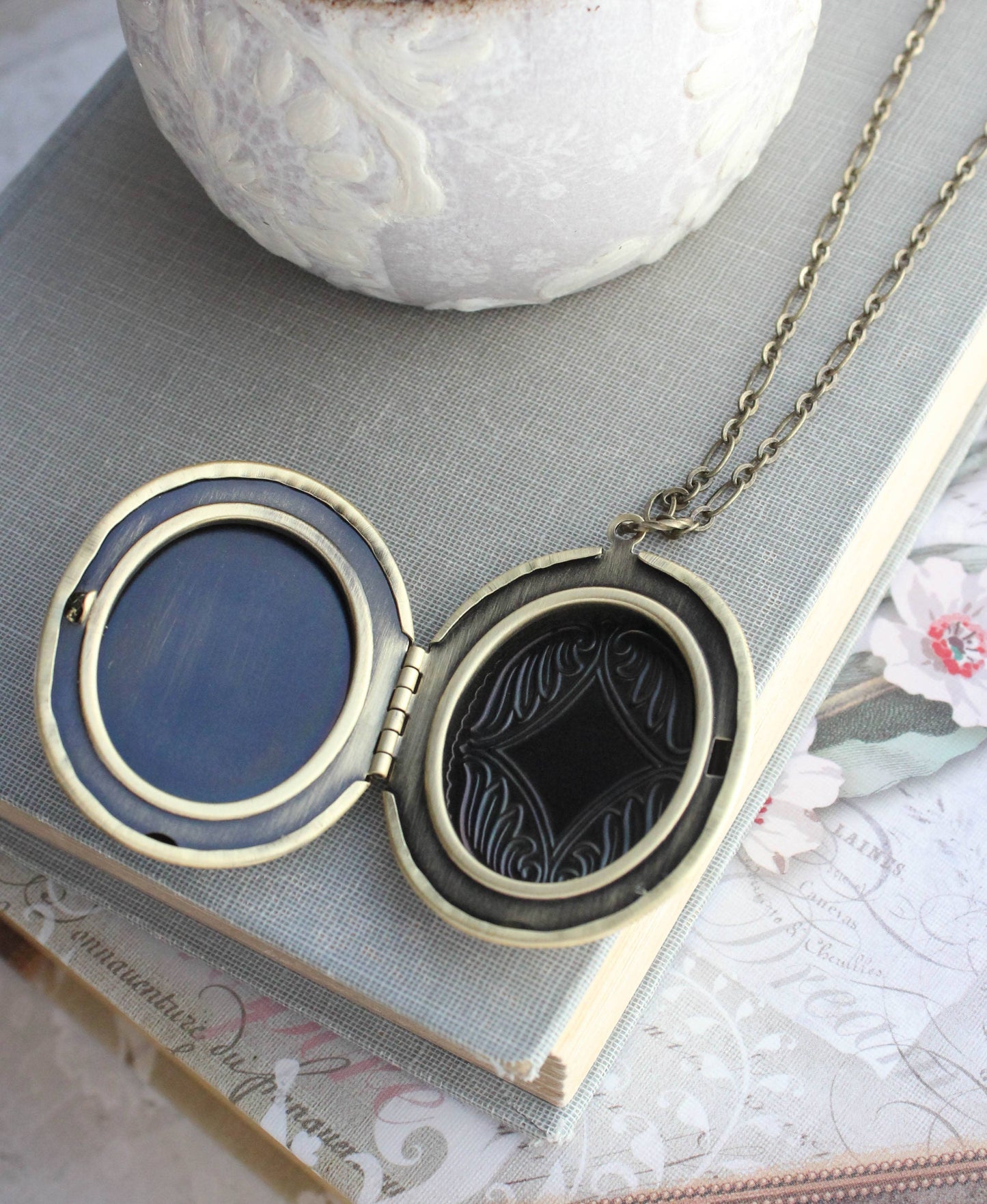 Owl Necklace | Photo Locket Necklace | Woodland Creatures: 26 Inches - 131.26