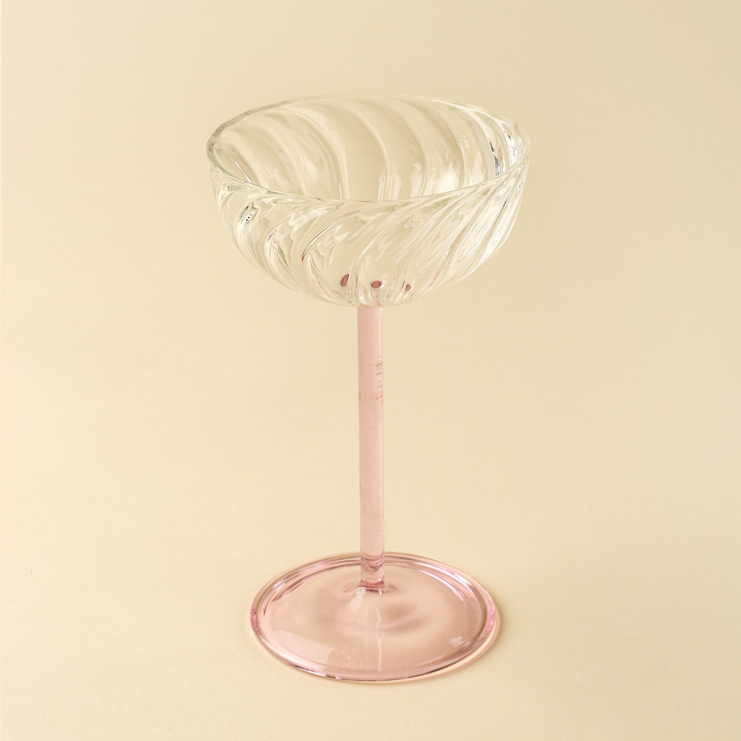 Celeste Pink Coupe Glass - Tall