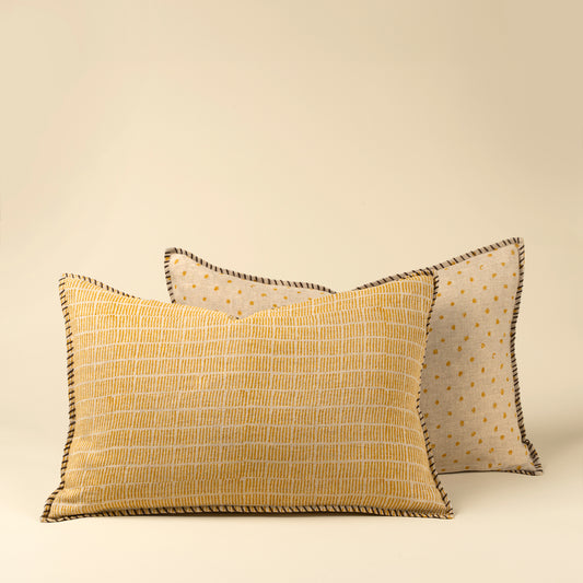 Dash & Dot Linen Pillow