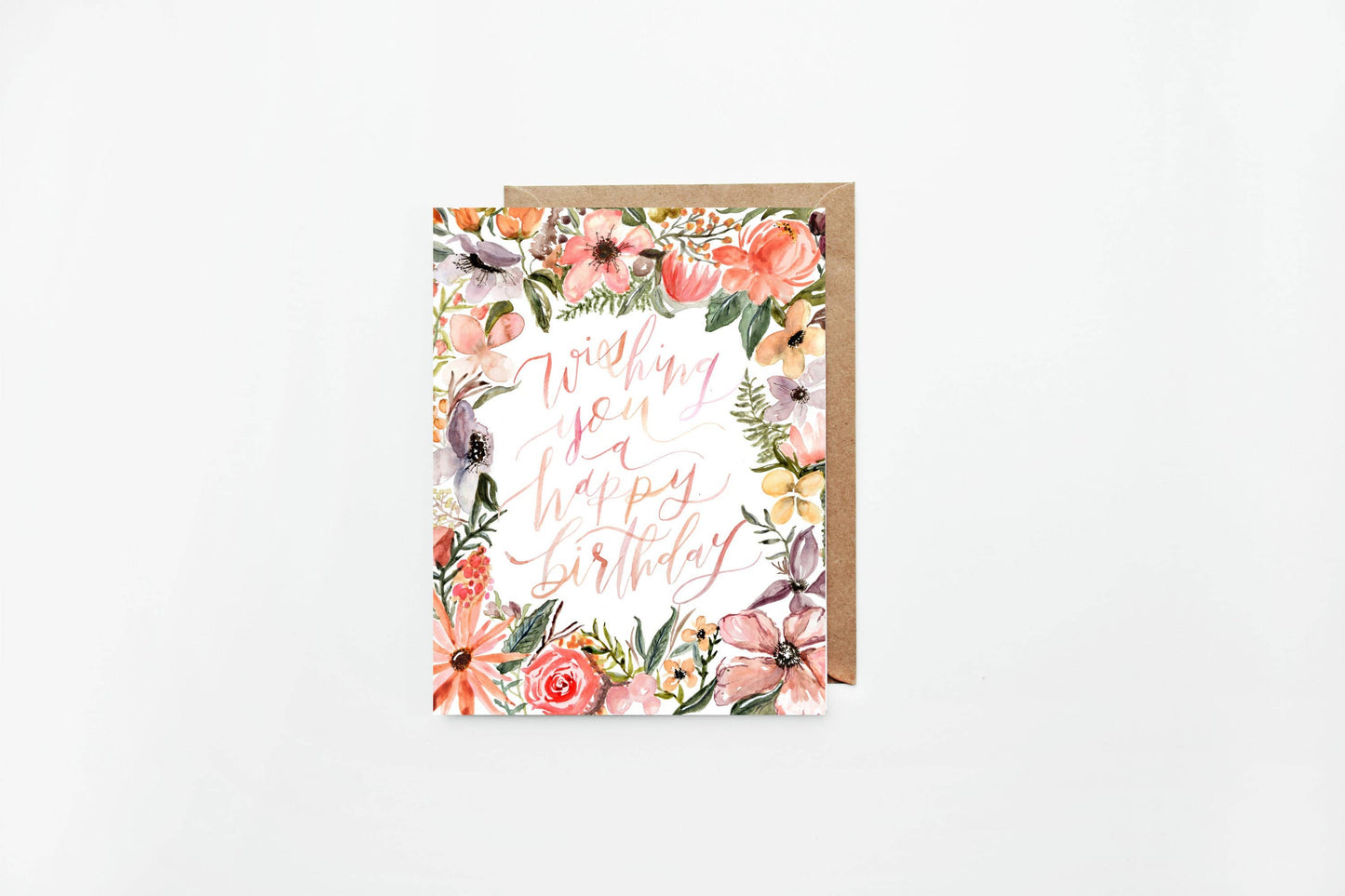 Floral Birthday Card / Wishing You A Happy Birthday