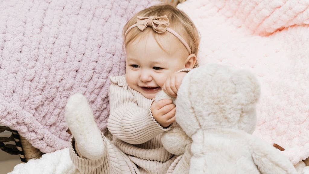 Moss | Handmade Chunky Knit Baby Blanket