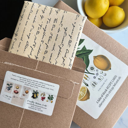 Botanical Recipe Card Set | 12 Cards + Banana Bread Recipe