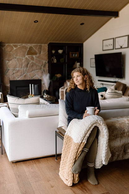 Emma - Handmade Chunky Knit Blanket | Lap Throw