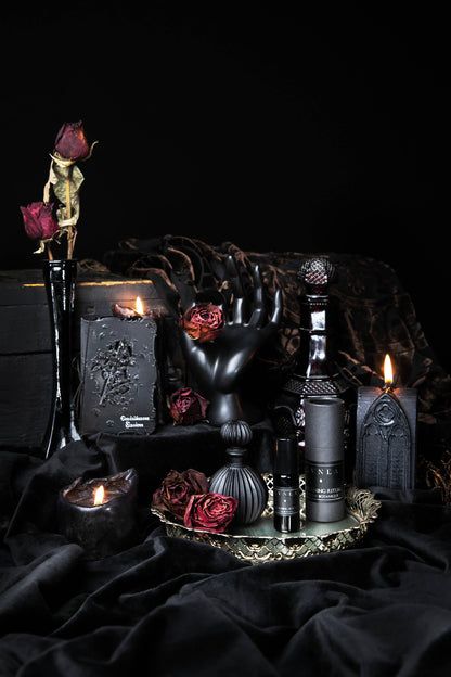 Lvnea MOURNING RITUAL | Botanical Oil Perfume - Wilted Rose, Black Velvet, and Incense