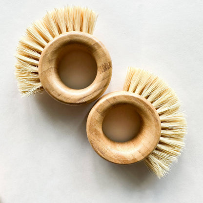 Bamboo Vegetable Brush - Sisal & Palm Bristles: Oval Brush