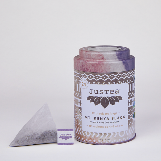 Mt. Kenya Black Tea Bag Tin - Organic Fair-Trade Compostable