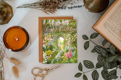 Secret Garden Birthday Card