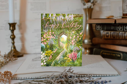 Secret Garden Birthday Card