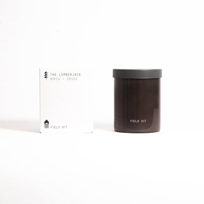 The Lumberjack | Birch + Smoke - 8oz Glass Candle