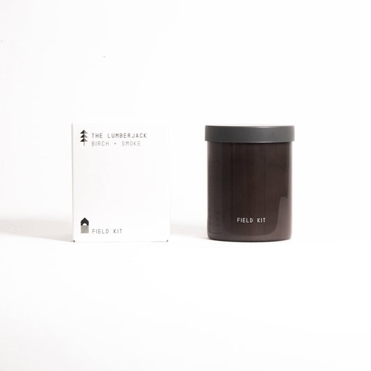 The Lumberjack | Birch + Smoke - 8oz Glass Candle