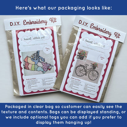 Cat Lady Embroidery Kit: Natural/Black