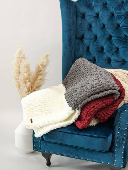 Kristina - Handmade Chunky Knit Blanket | Lap Throw