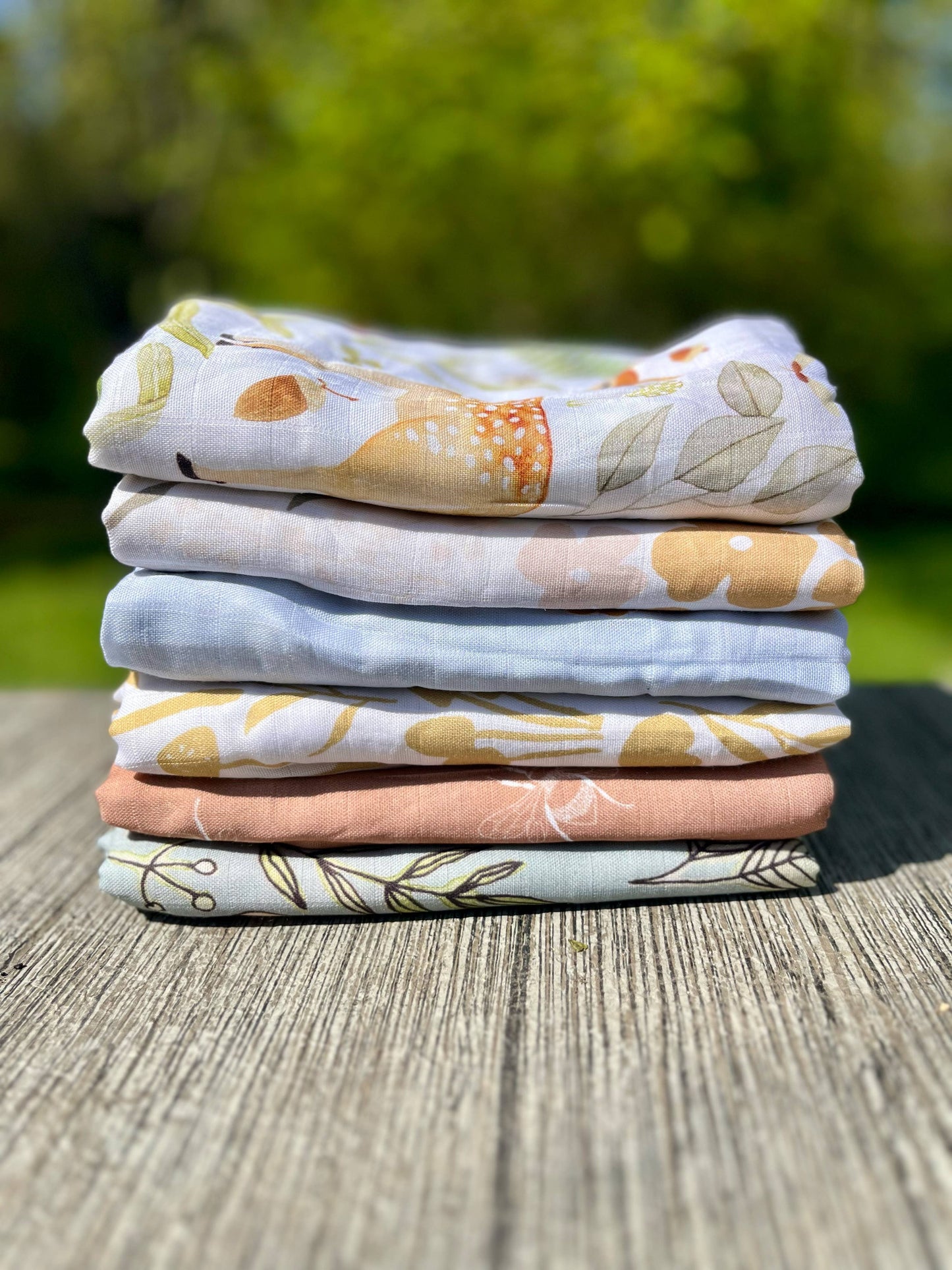 Woodland Baby Blanket  |  Forest Muslin Swaddle Blanket