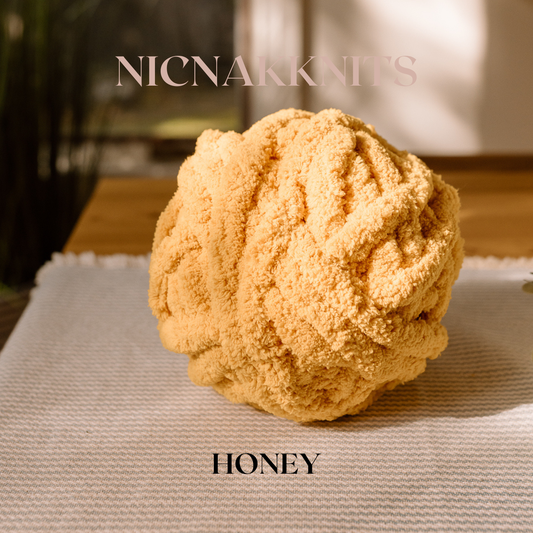 Honey | Handmade Chunky Knit Baby Blanket