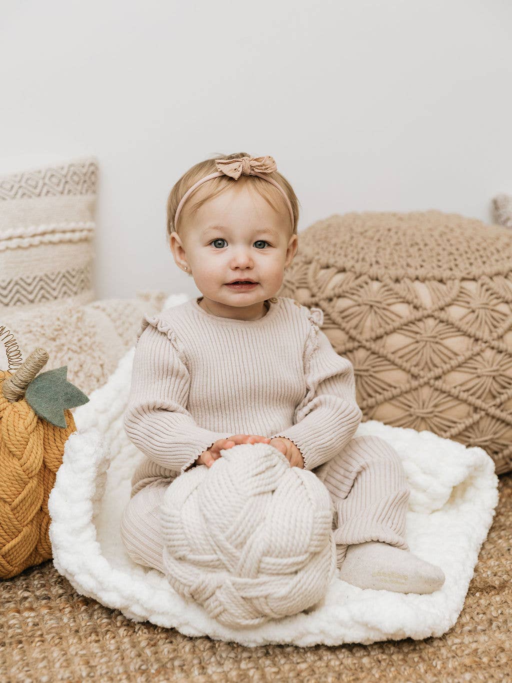 Honey | Handmade Chunky Knit Baby Blanket