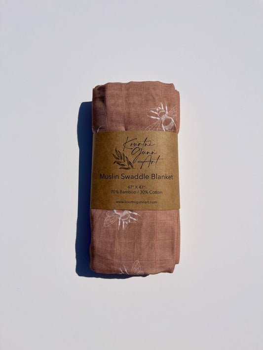 Wildflower Swaddle Blanket  |  Floral Muslin Baby Blanket