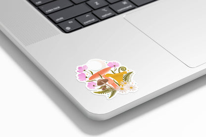Moonlit Mushroom Sticker  |  Mushroom Vinyl Sticker