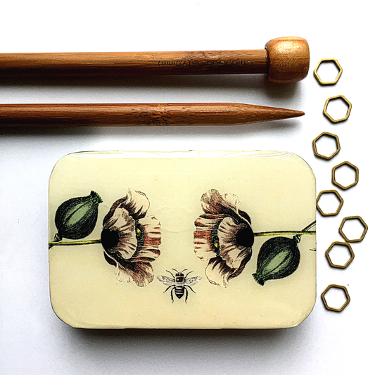 Large Bee and Poppy Tin