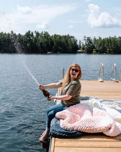 Nichole - Handmade Chunky Knit Blanket | Lap Throw