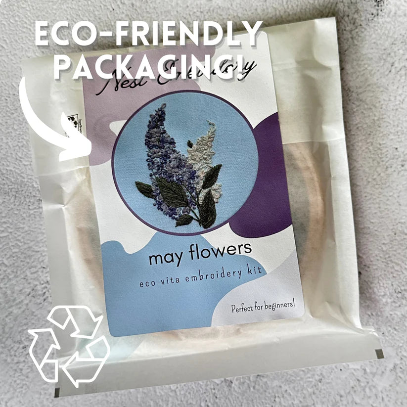 May Flowers Eco Vita Embroidery Kit