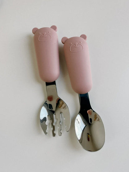 Silicone Fork + Spoon Set 12m+