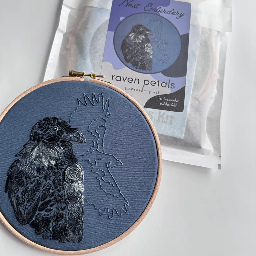 Raven Petals Embroidery Kit