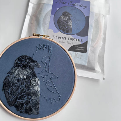 Raven Petals Embroidery Kit