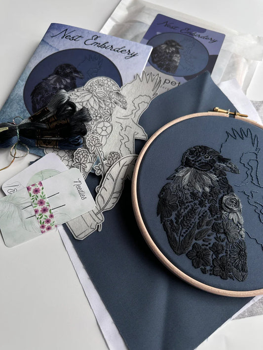 Raven Petals Embroidery Kit
