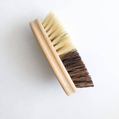 Bamboo Vegetable Brush - Sisal & Palm Bristles: Oval Brush