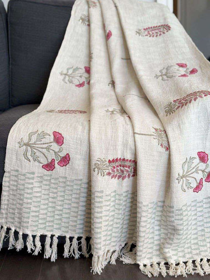 Pink Paisley | Throw Blanket