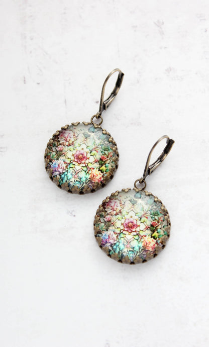 Floral Earrings | Vintage Style | Secret Garden Botanical - 300