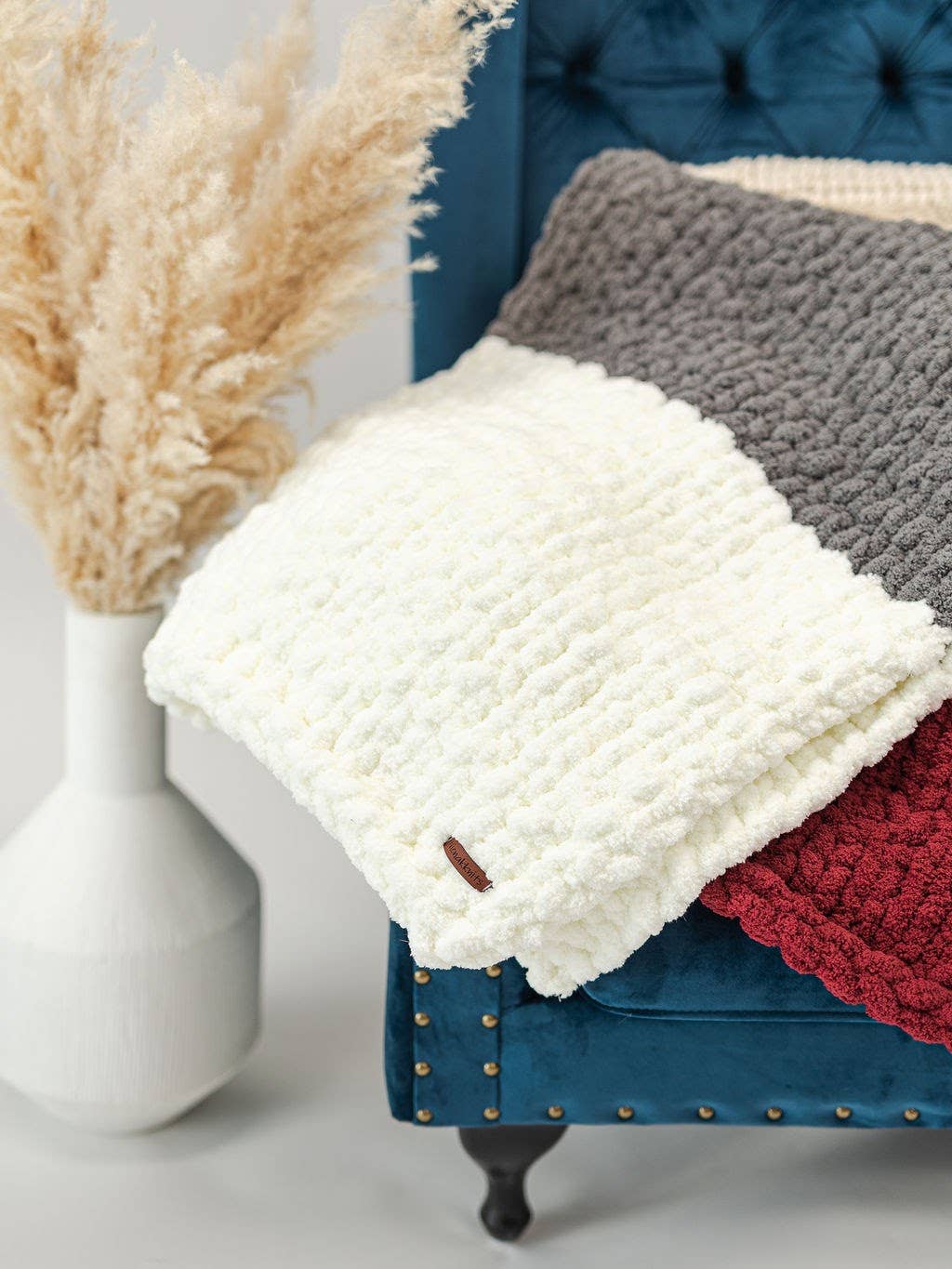 Kristina - Handmade Chunky Knit Blanket | Lap Throw