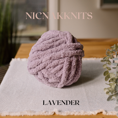 Lavender | Handmade Chunky Knit Baby Blanket