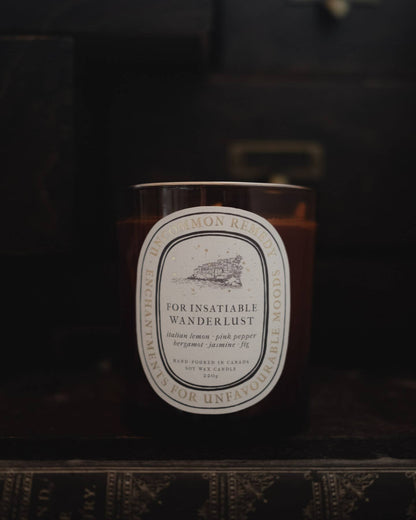 For Insatiable Wanderlust | Italian Lemon, Jasmine, Fig - Soy Wax Candle