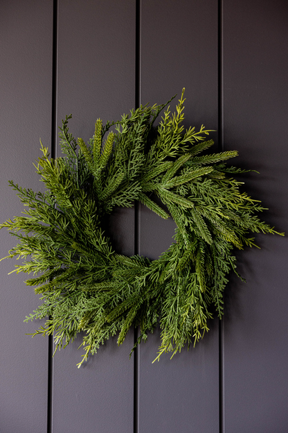 Norfolk & Cypress Mixed Real Touch Wreath