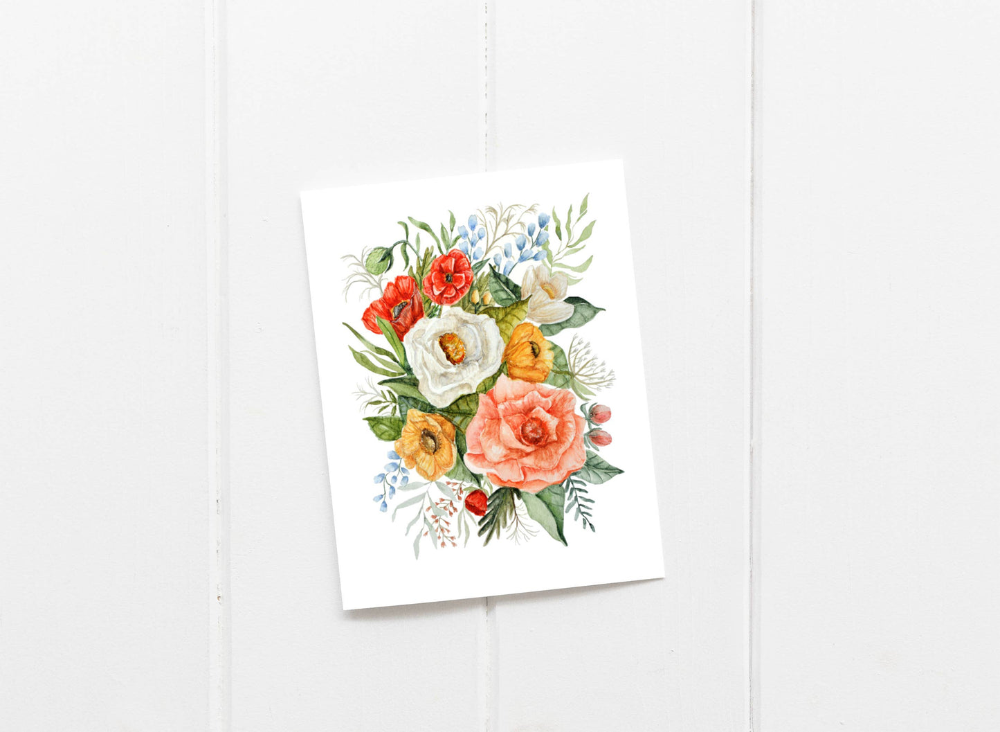 Watercolour Bouquet Greeting Card