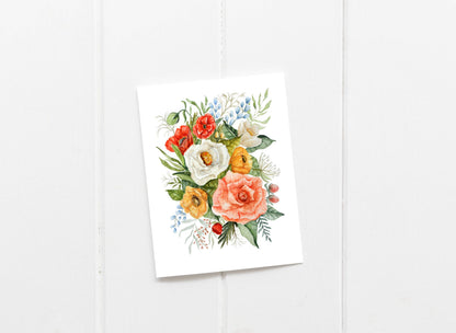 Watercolour Bouquet Greeting Card