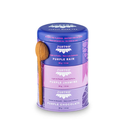 Organic, Fair-Trade Purple Tea | Trio Tin & Spoon Gift Set