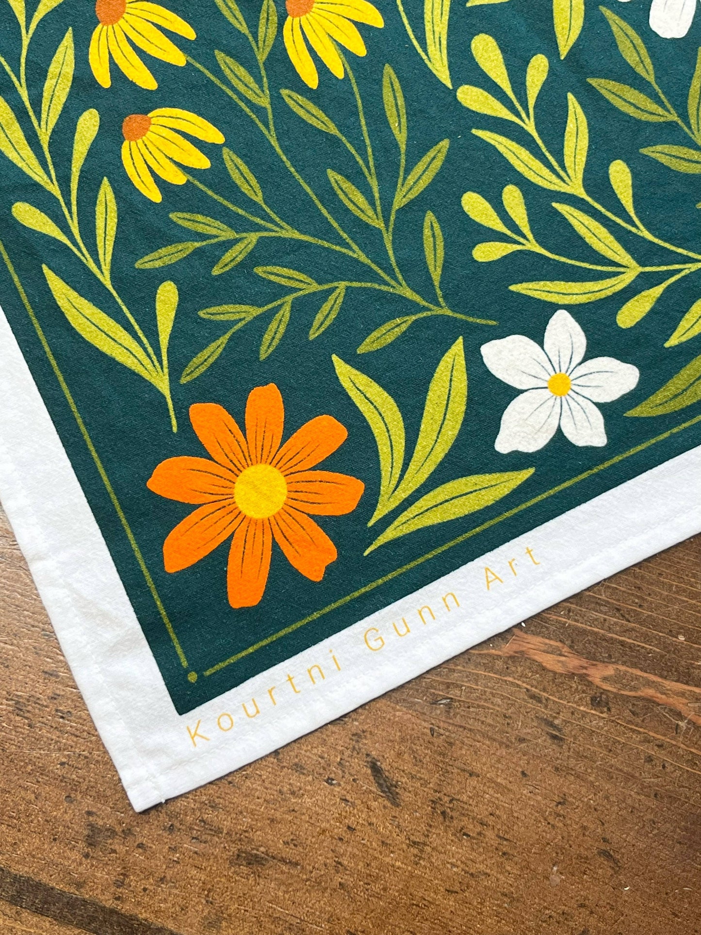 Floral Flour Sack Towel  |  Flower Tea Towel