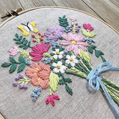 Flower Embroidery DIY Craft Kit