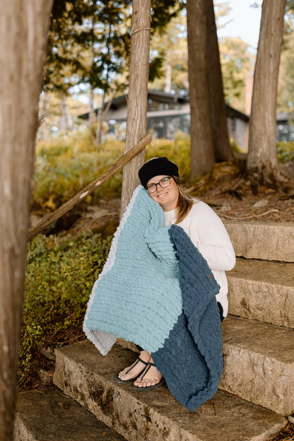Sharon - Handmade Chunky Knit Blanket | Lap Throw