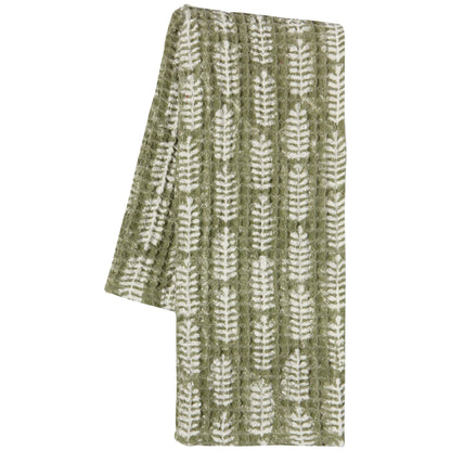 Fern Block Print Dishtowel