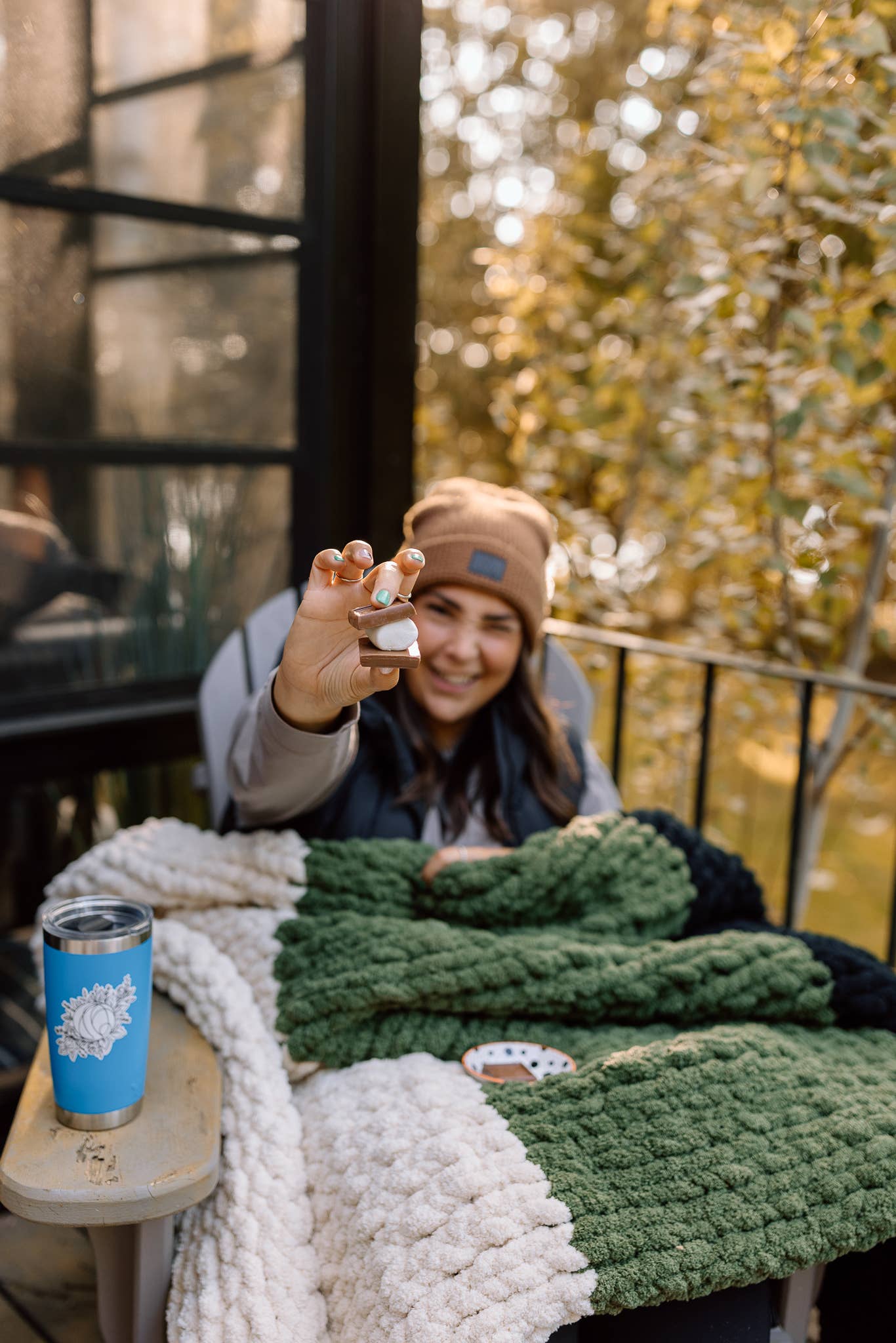 Michelle - Handmade Chunky Knit Blanket | Lap throw