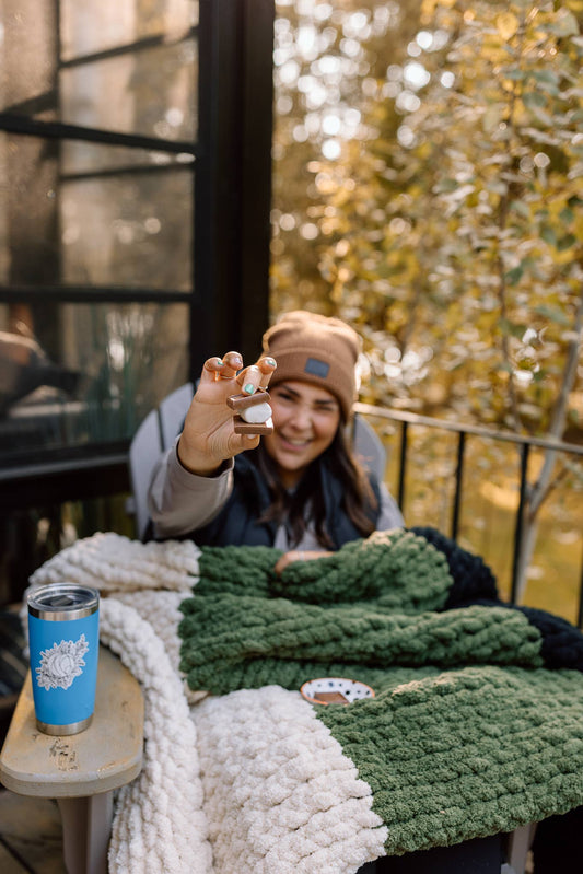 Michelle - Handmade Chunky Knit Blanket | Lap throw