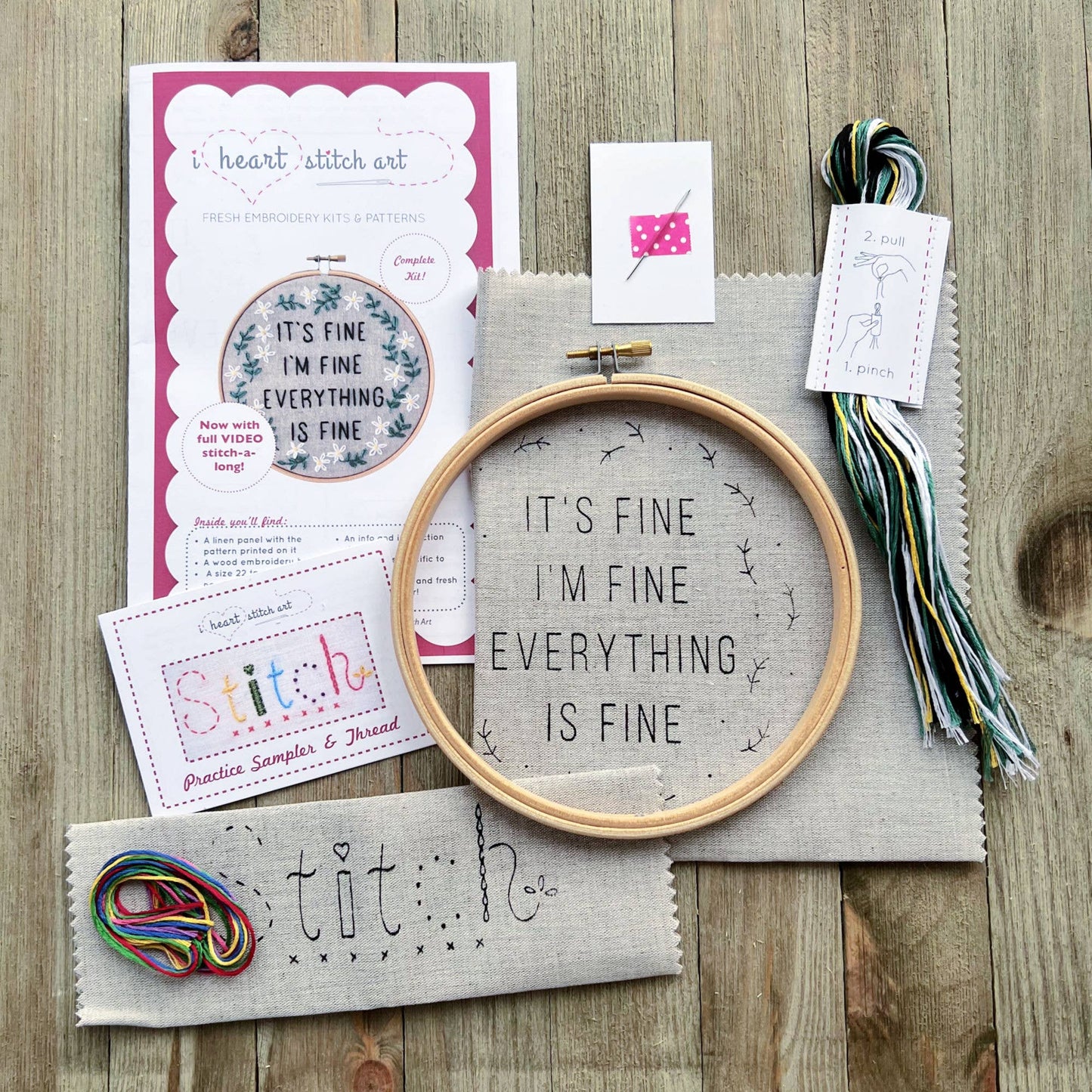 Prefers Cats to People Embroidery Kit